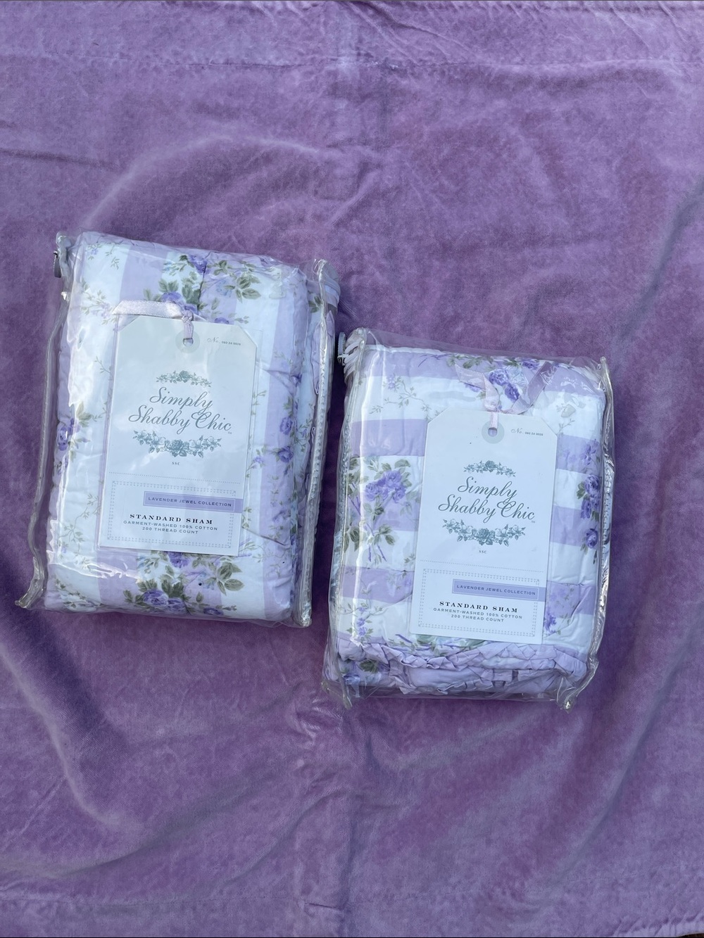 Simply, Shabby Chic lavender jewel collection standard sham set